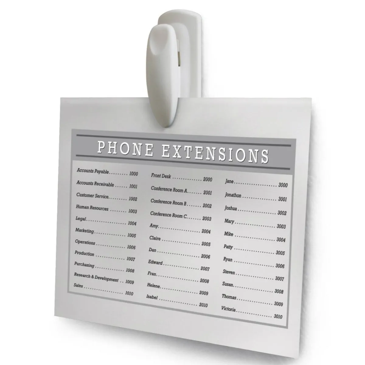 Command 17005 Spring Clip with Adhesive Strips, White, 1 Clip & 2 Strips