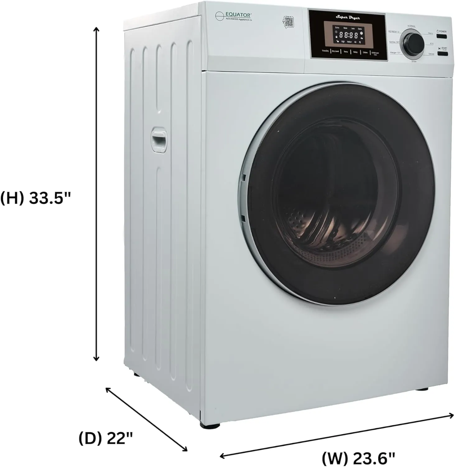 Compact 24 in Vented Dryer 3.1Cf/13Lb SENSOR 110V/1500W