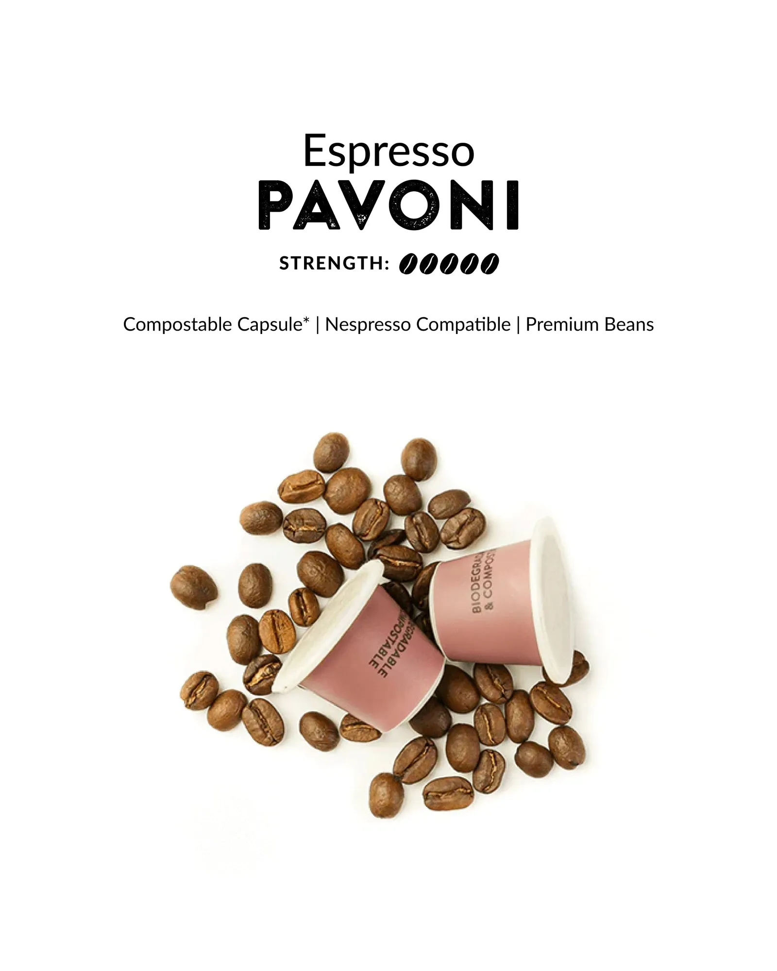 Compostable Espresso Capsules for Nespresso Machines - Box of 100