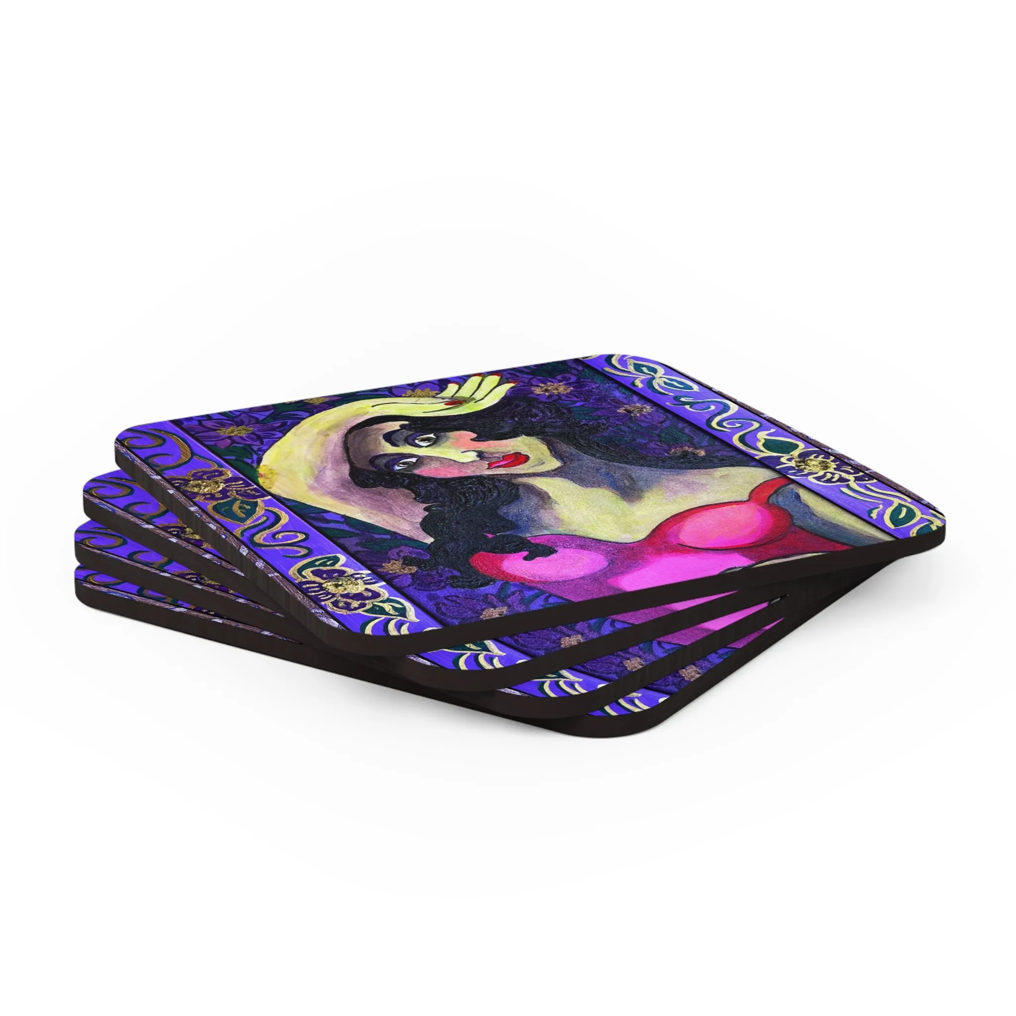 Corkwood Coaster Set - Violeta