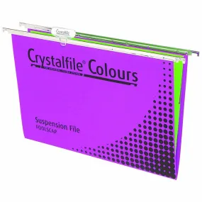 Crystalfile Suspension Files Coloured Purple Box 10