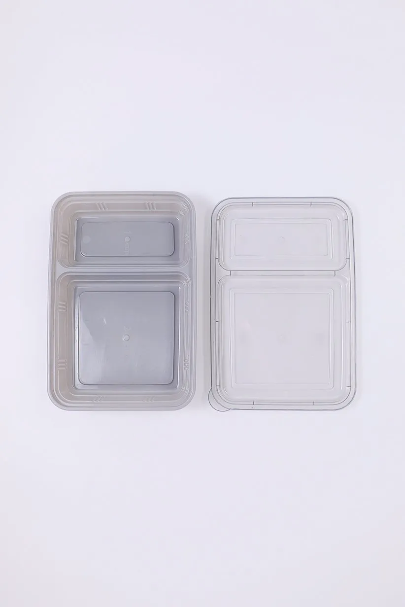 EDGE 24 PC 2 Section Rectangle Meal Prep Set (12 trays and 12 Lids) Red