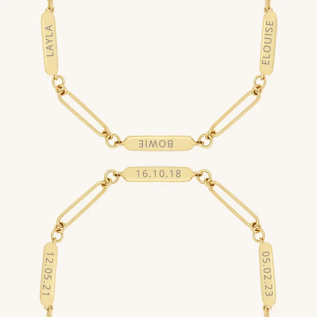 Etch Chain Bracelet 3 Panels