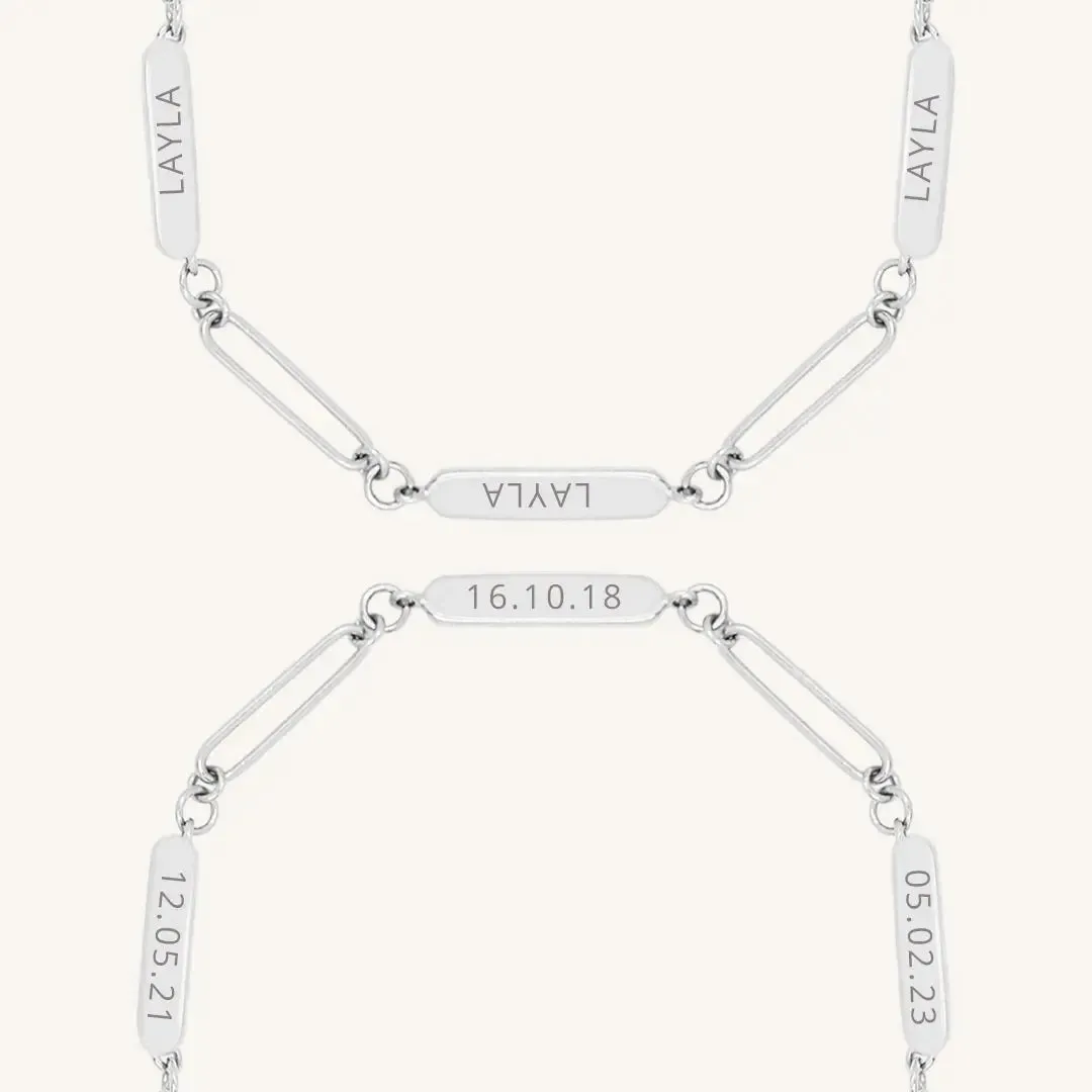 Etch Chain Bracelet 3 Panels