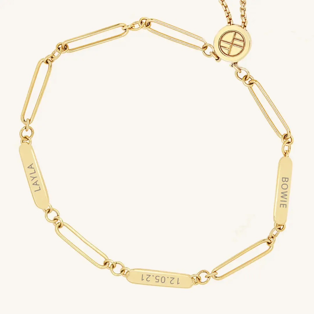 Etch Chain Bracelet 3 Panels