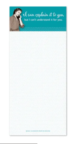 Explain To You Magnetic List Pad