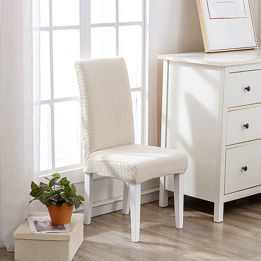 Flocked Fleece Solid Color Stretch Chair Cover