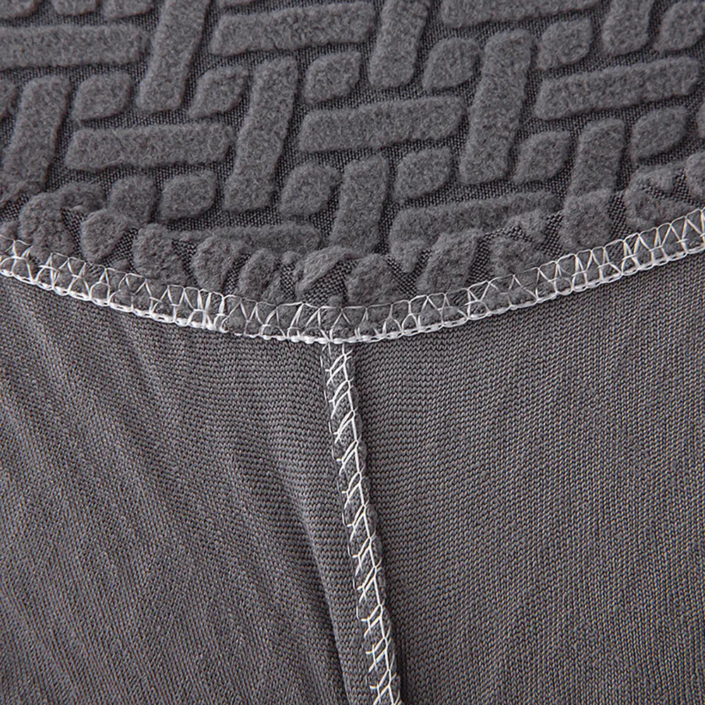 Flocked Fleece Solid Color Stretch Chair Cover