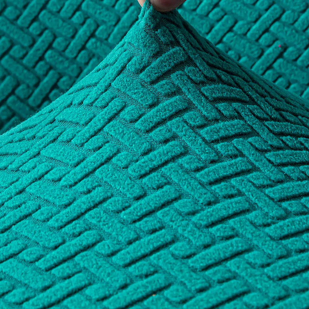 Flocked Fleece Solid Color Stretch Chair Cover