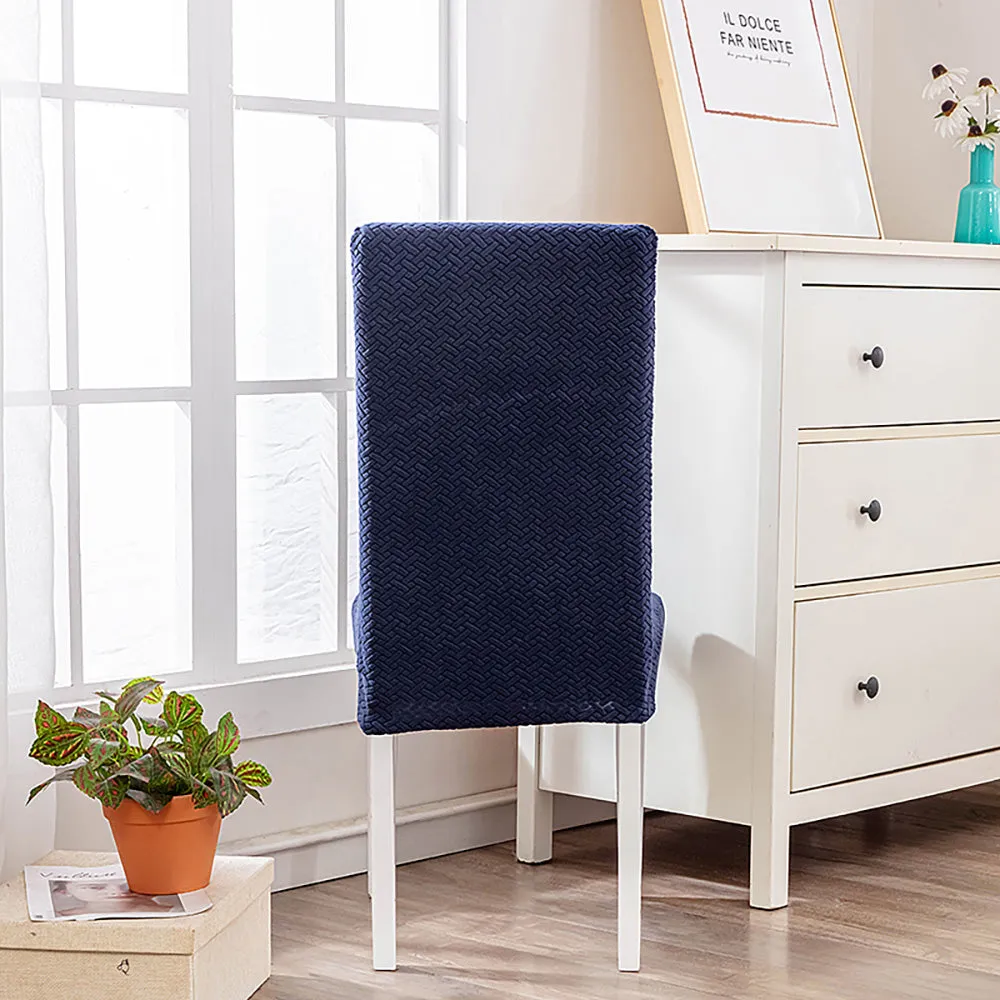 Flocked Fleece Solid Color Stretch Chair Cover