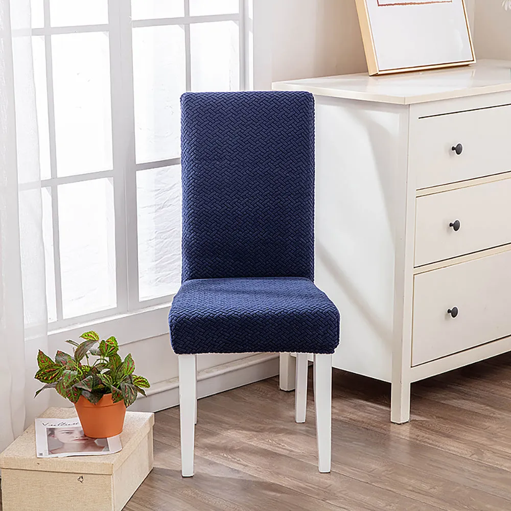 Flocked Fleece Solid Color Stretch Chair Cover