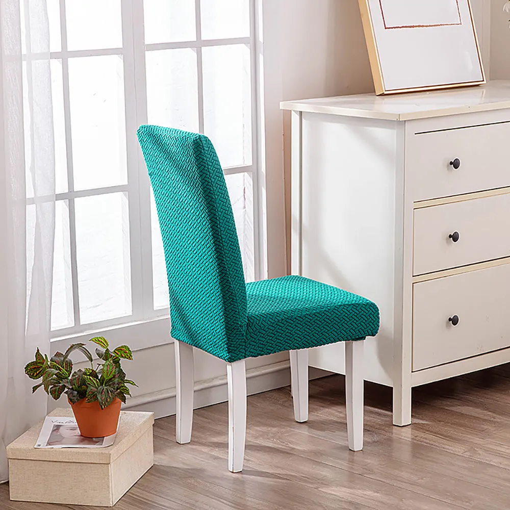 Flocked Fleece Solid Color Stretch Chair Cover