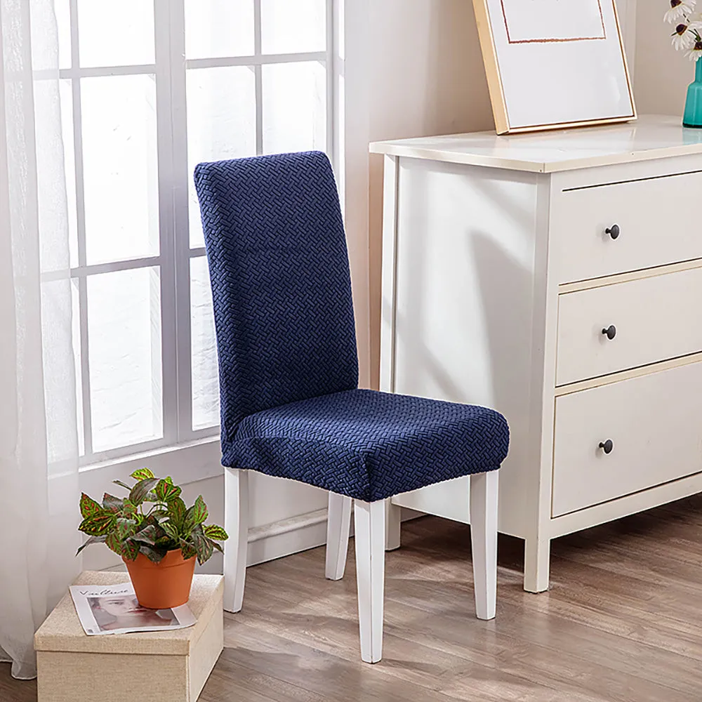 Flocked Fleece Solid Color Stretch Chair Cover