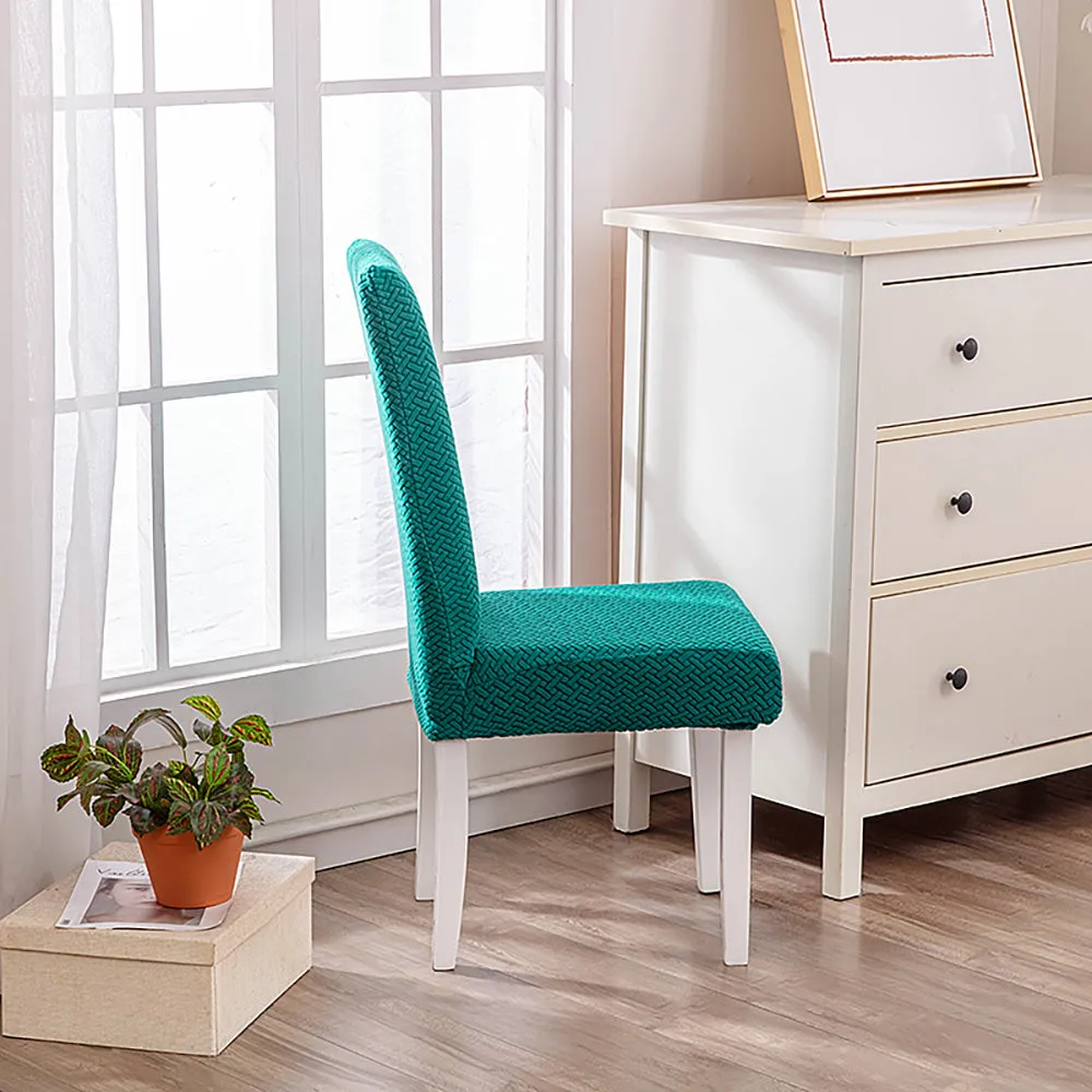 Flocked Fleece Solid Color Stretch Chair Cover