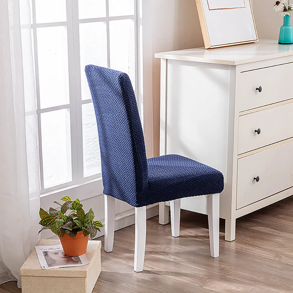 Flocked Fleece Solid Color Stretch Chair Cover