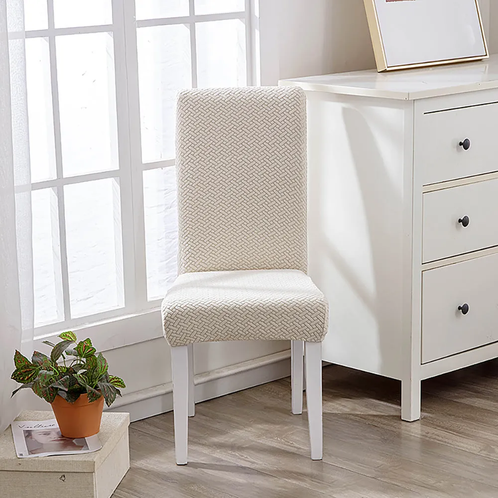 Flocked Fleece Solid Color Stretch Chair Cover