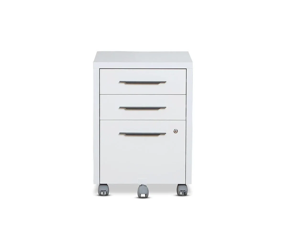 Gammel Mobile File Pedestal - White