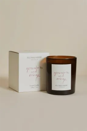 Geranium and Orange Candle