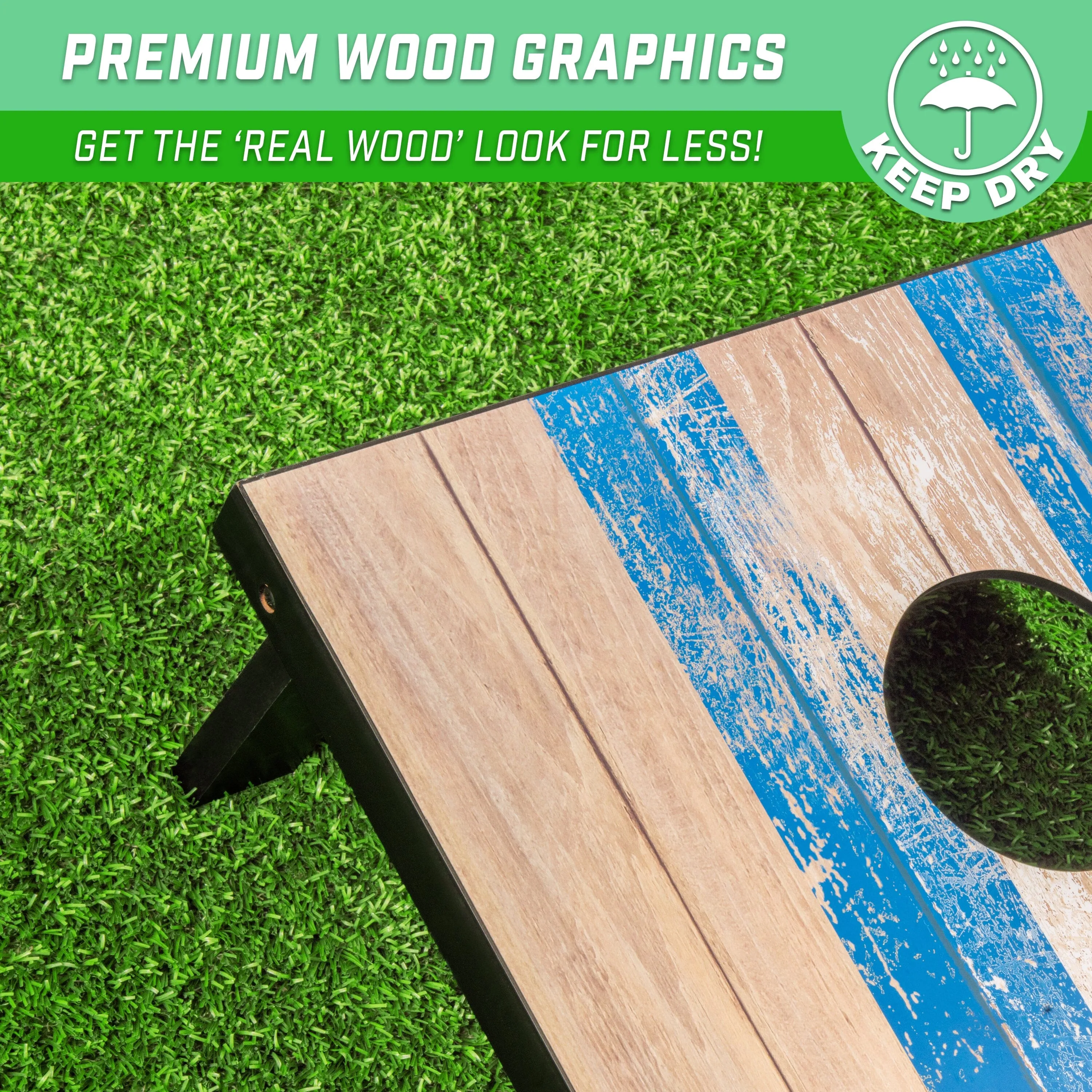 GoSports 4 ft x 2 ft Cornhole Game Set - Barnwood