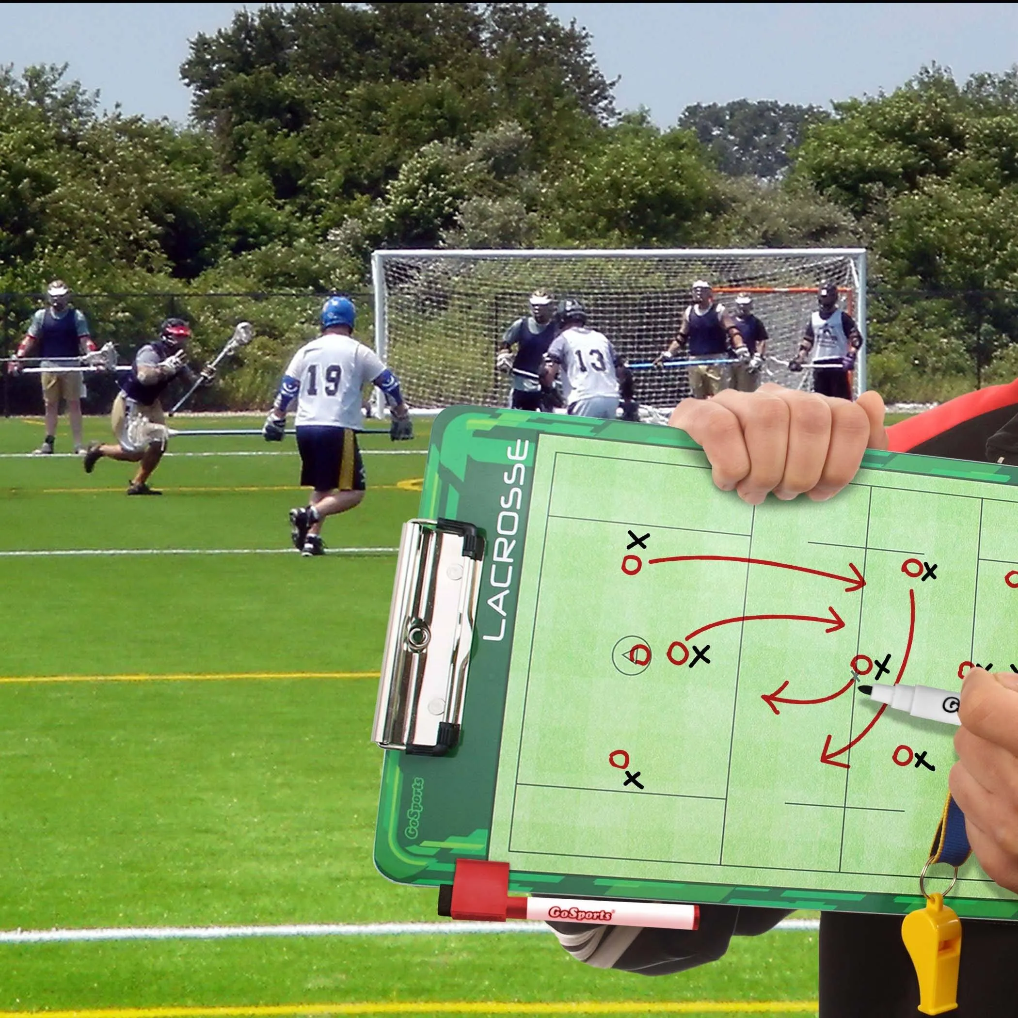 GoSports Lacrosse Coaches Dry-Erase Clipboards