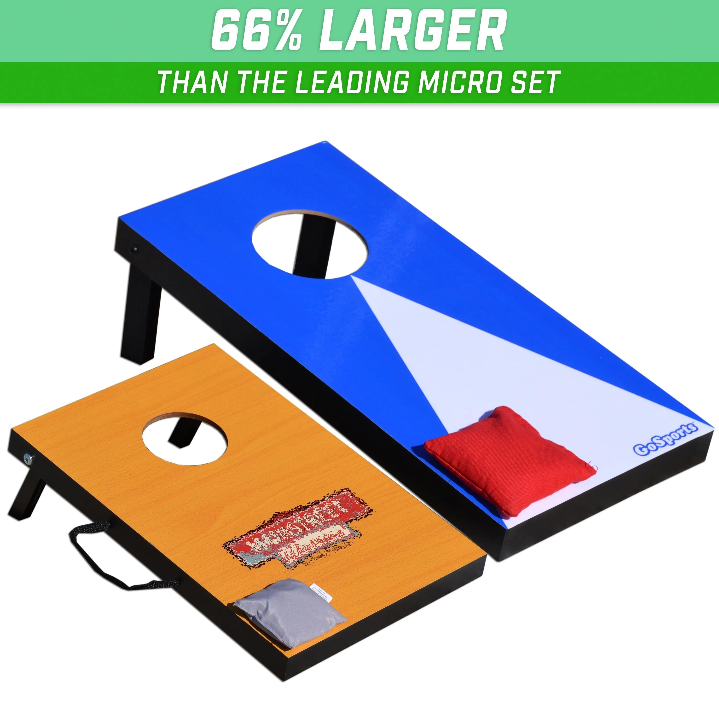 GoSports Portable Junior Size Cornhole Game Set - Classic