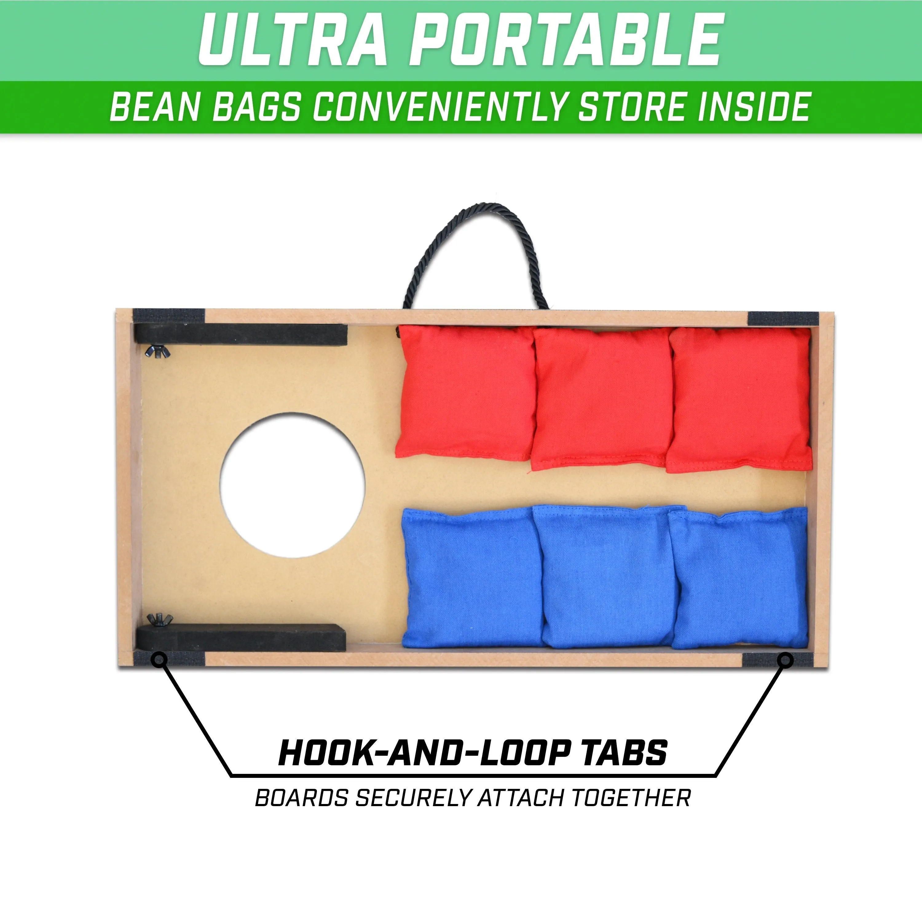 GoSports Portable Junior Size Cornhole Game Set - Classic