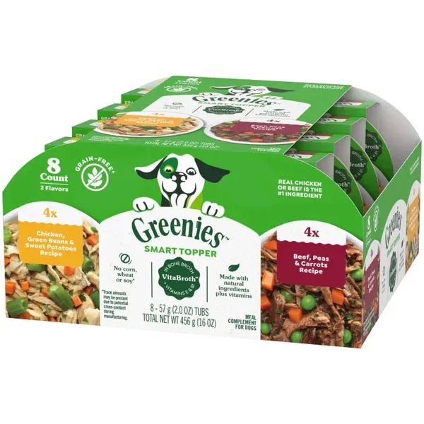 Greenies Smart Topper Mix-Ins or Snack Chicken & Beef Variety Pack