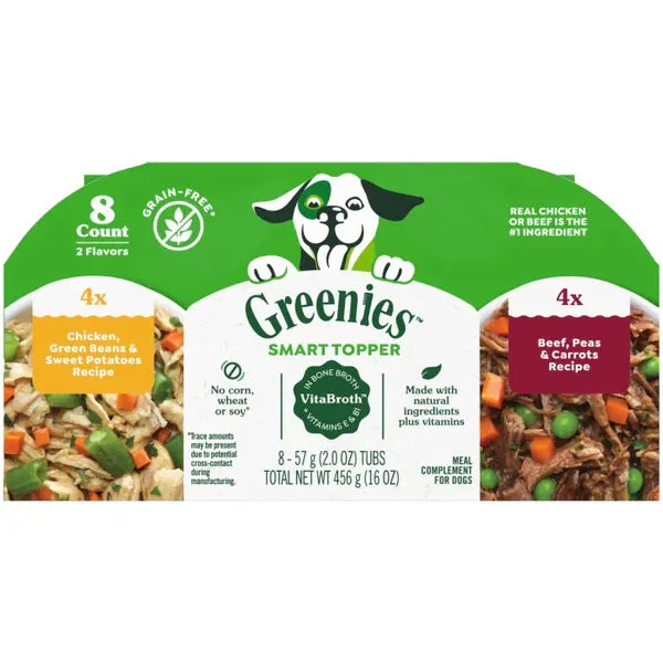 Greenies Smart Topper Mix-Ins or Snack Chicken & Beef Variety Pack