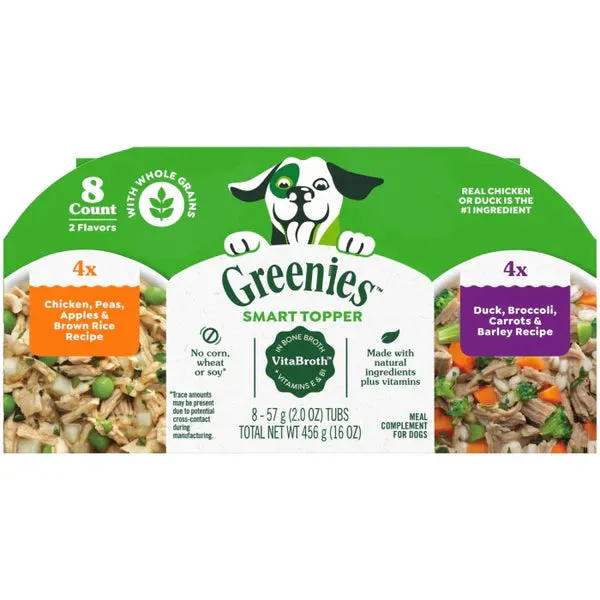 Greenies Smart Topper Mix-Ins or Snack Chicken & Duck Variety Pack