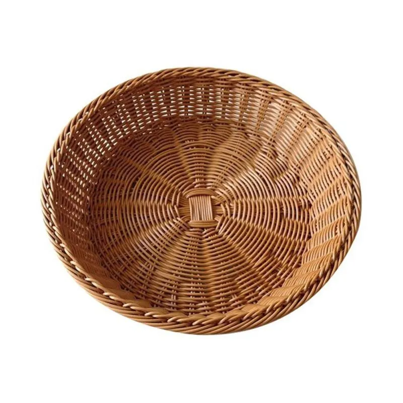 Handwoven Round Rattan Bread Tray | Rattan Storage Tray | Wedding Gift | Breakfast Table Tray | Bowl Tray | Straw Tray