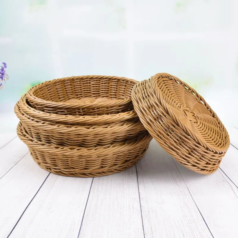 Handwoven Round Rattan Bread Tray | Rattan Storage Tray | Wedding Gift | Breakfast Table Tray | Bowl Tray | Straw Tray