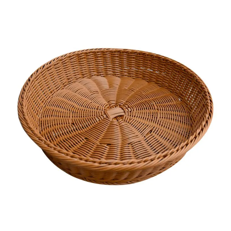 Handwoven Round Rattan Bread Tray | Rattan Storage Tray | Wedding Gift | Breakfast Table Tray | Bowl Tray | Straw Tray