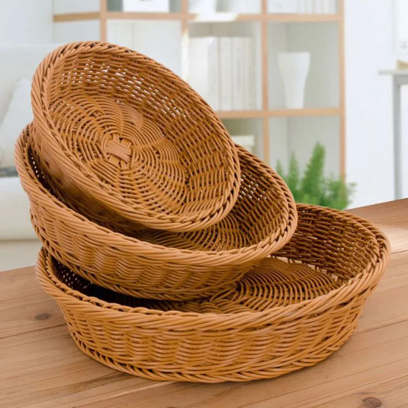 Handwoven Round Rattan Bread Tray | Rattan Storage Tray | Wedding Gift | Breakfast Table Tray | Bowl Tray | Straw Tray