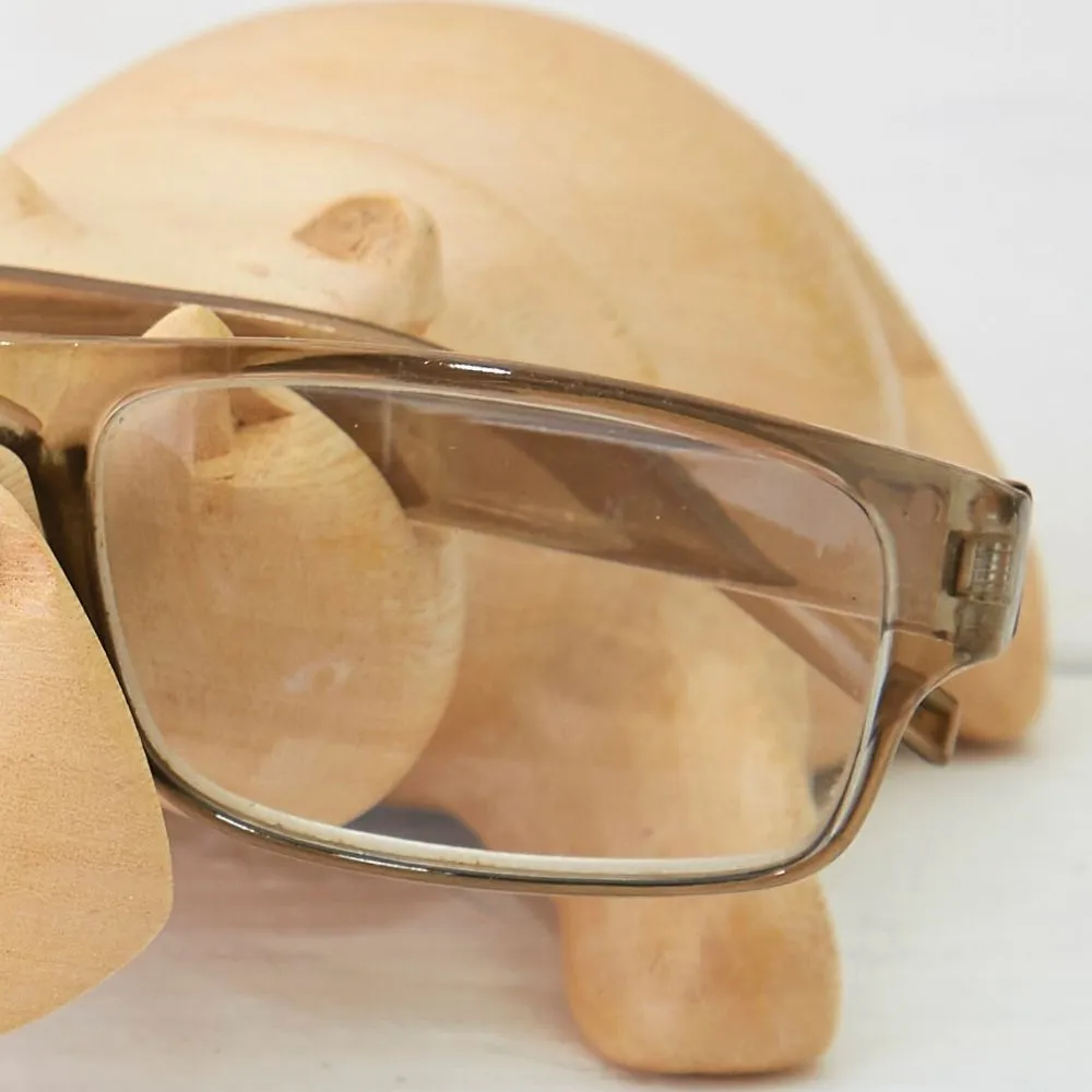 Hippo Wood Eye Glasses Holder