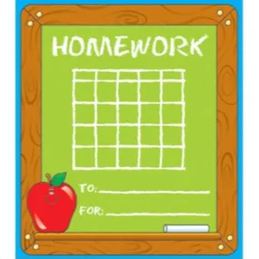 Homework Mini Incentive Charts