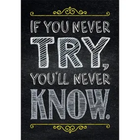 If You Never Try Inspire U Poster