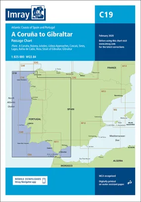 Imray C19 Cabo Finisterre to Gibraltar