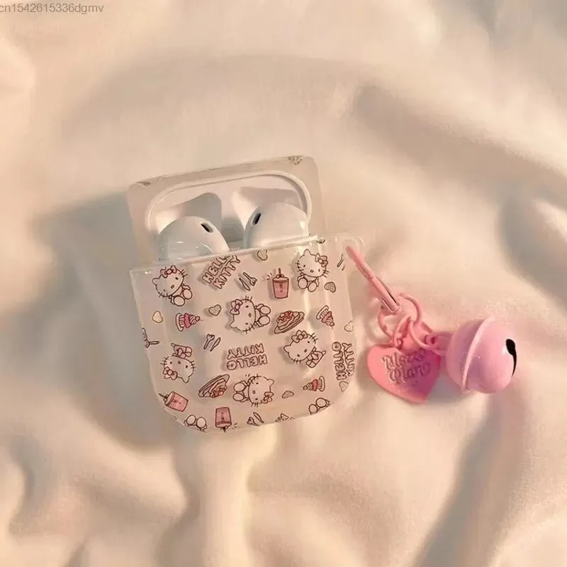 Kawaii Hello Kitty Transparent AirPods Case