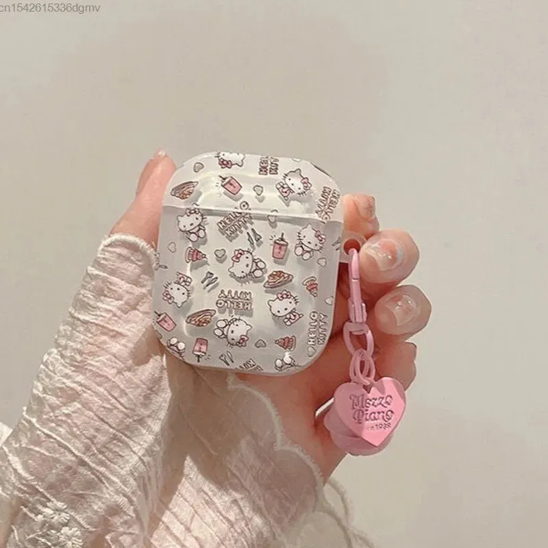 Kawaii Hello Kitty Transparent AirPods Case