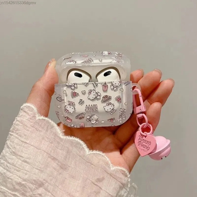 Kawaii Hello Kitty Transparent AirPods Case