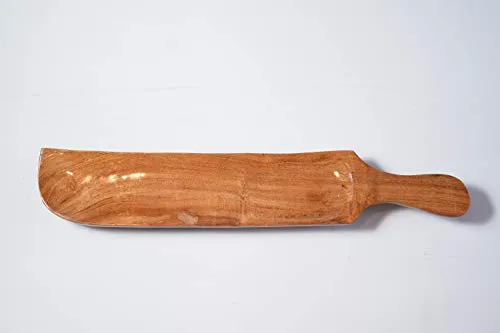 KRAFTLYTOUCH Wooden Platter Serving Tray || Salad Tray || Snack Tray || Food Safe || Acacia Wood