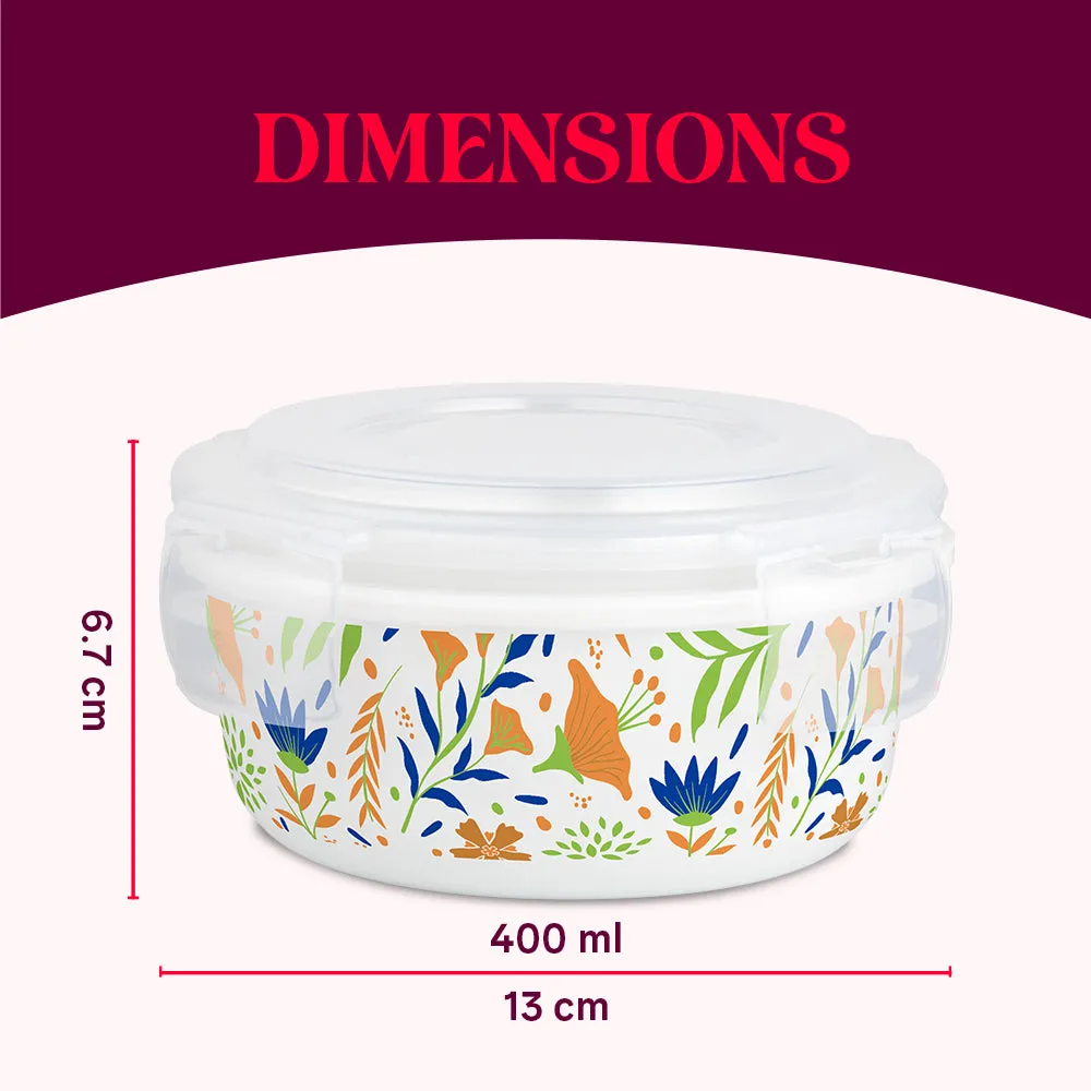 Larah By Borosil Ziva Navy Klip N Store Storage Container