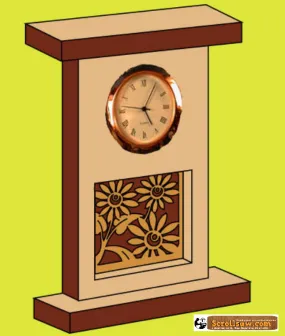 Large Daisy Table Clock Pattern