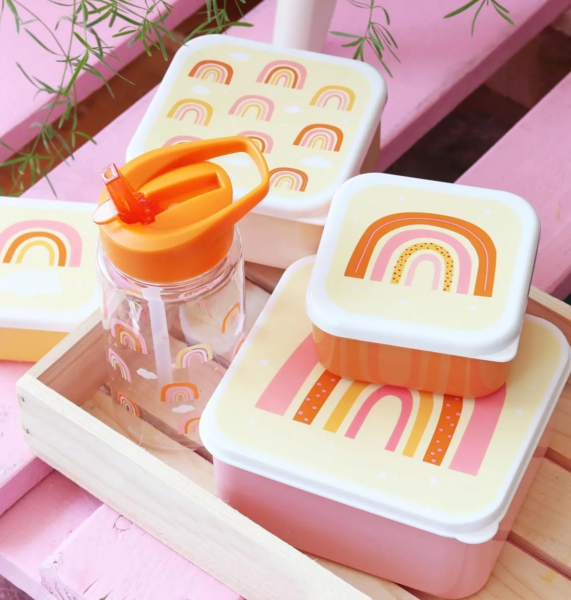 Lunch and Snack Box Set - Rainbows