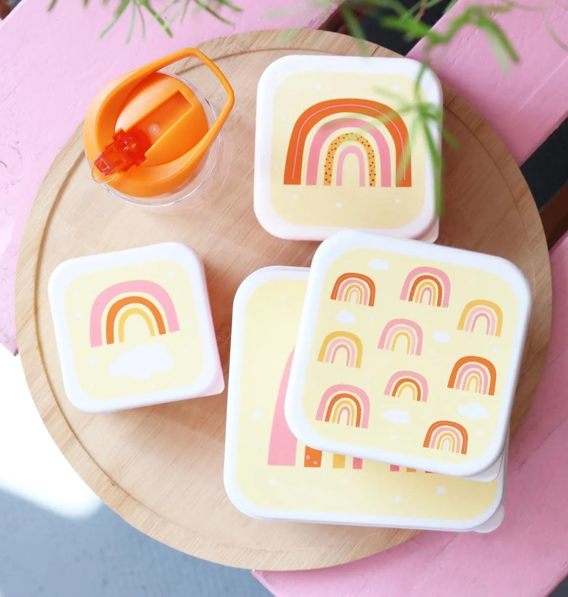 Lunch and Snack Box Set - Rainbows