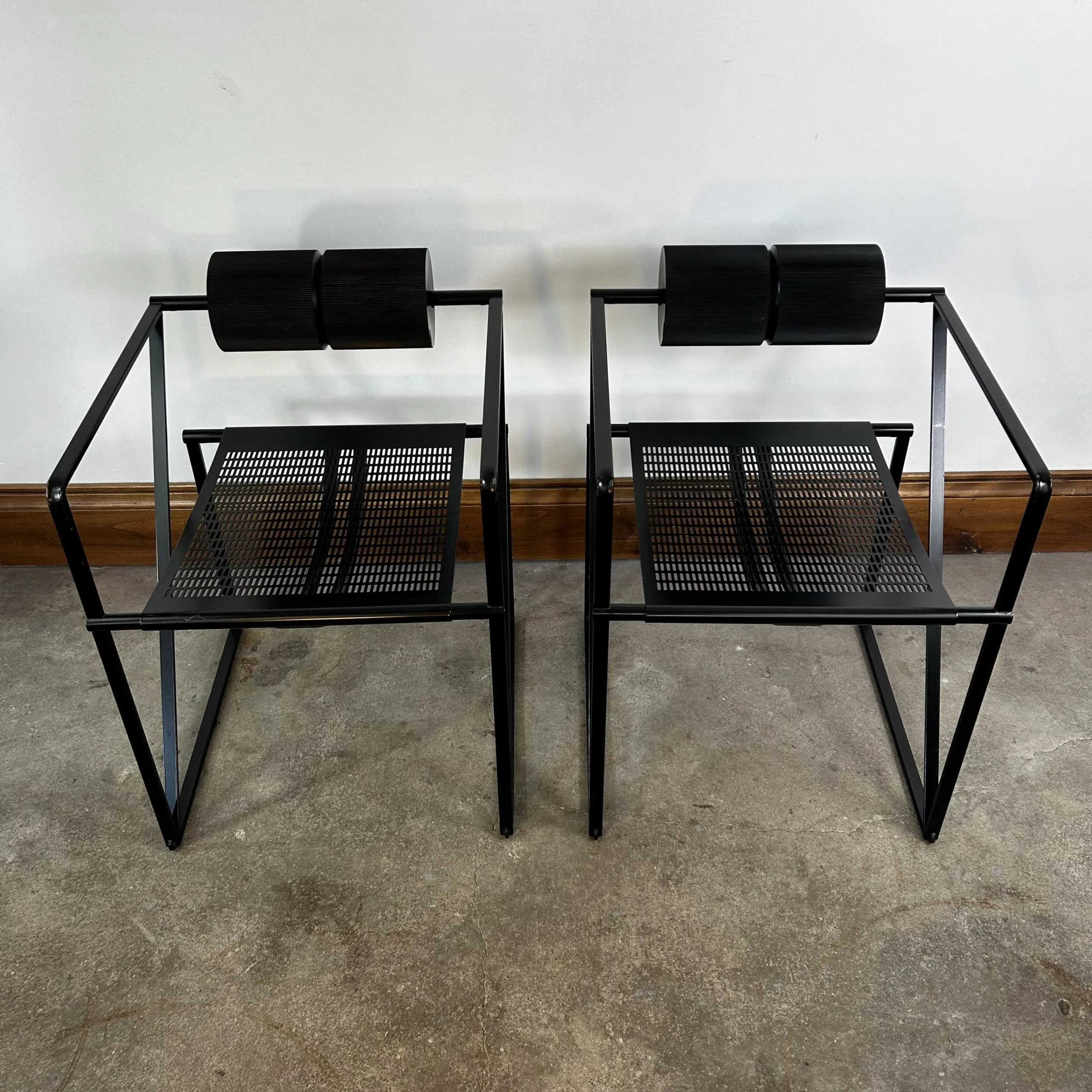 Mario Botta Seconda 602 Alias, Dining Chairs, Black, Contemporary, Made in Italy, Sold in Sets of Two