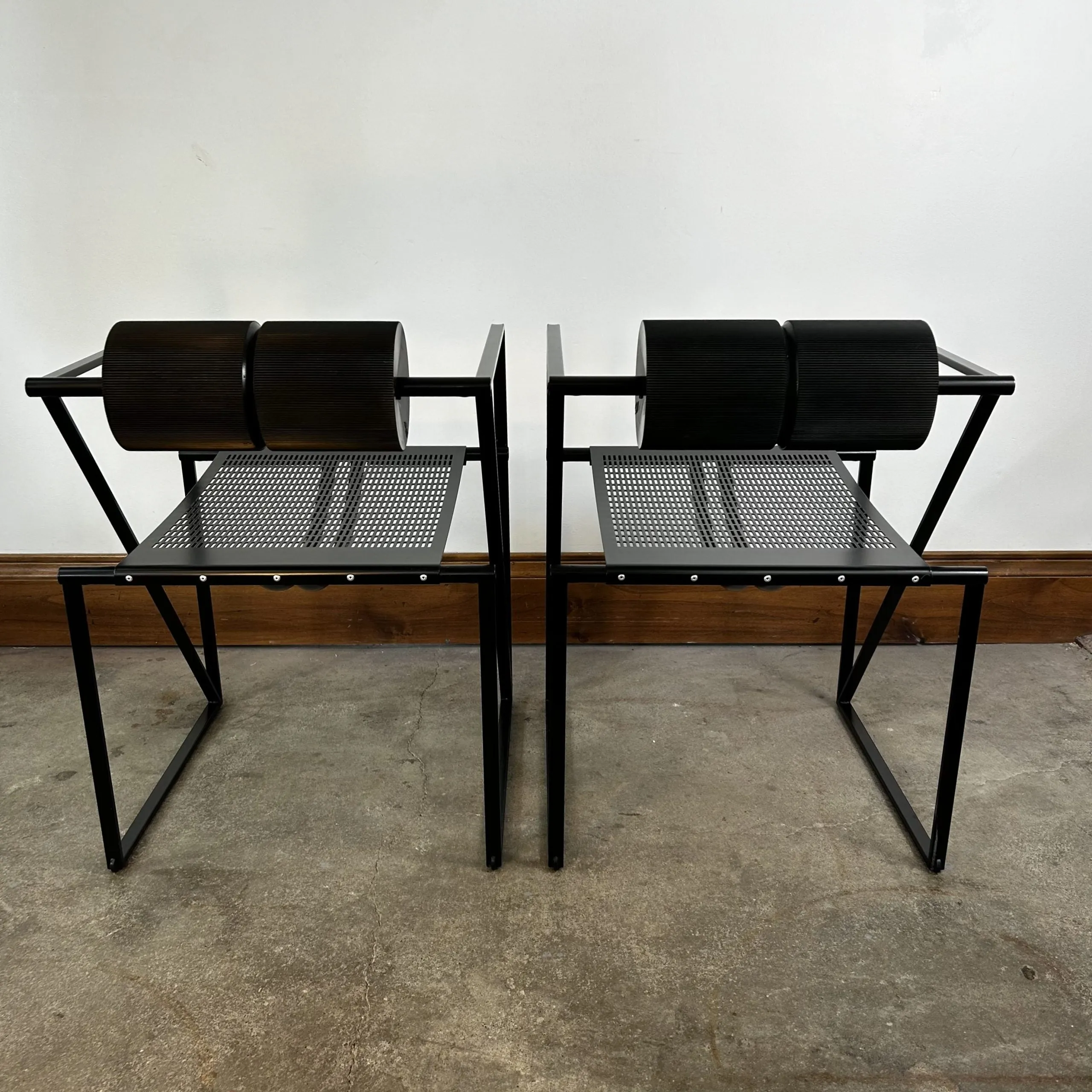Mario Botta Seconda 602 Alias, Dining Chairs, Black, Contemporary, Made in Italy, Sold in Sets of Two