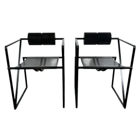 Mario Botta Seconda 602 Alias, Dining Chairs, Black, Contemporary, Made in Italy, Sold in Sets of Two