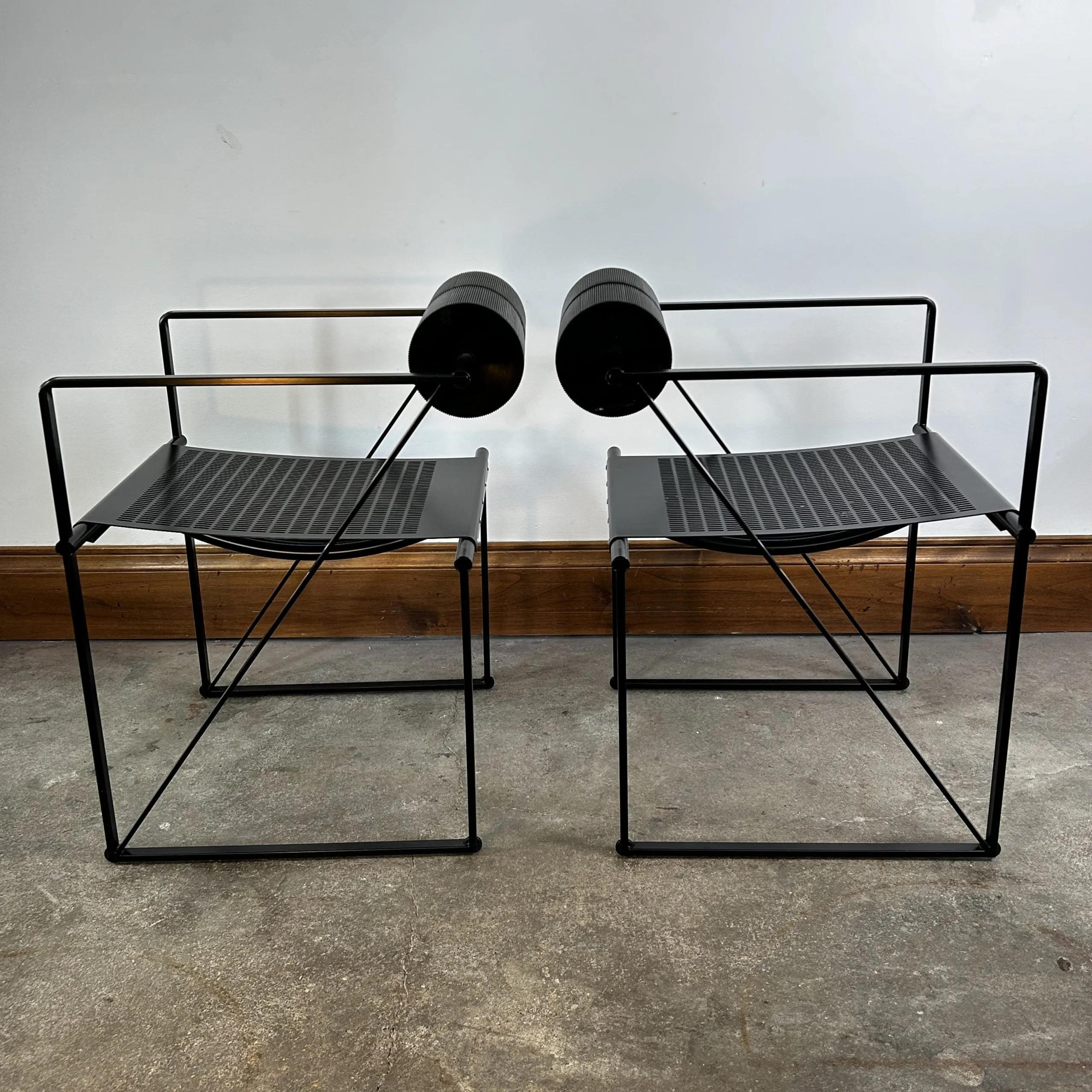Mario Botta Seconda 602 Alias, Dining Chairs, Black, Contemporary, Made in Italy, Sold in Sets of Two