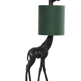 Merman Giraffe Lamp (Green Velvet)